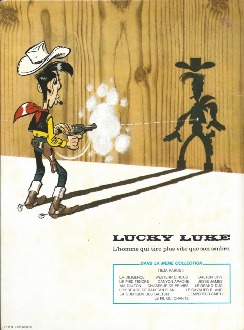Verso de l'album Lucky Luke Tome 45 L'Empereur Smith