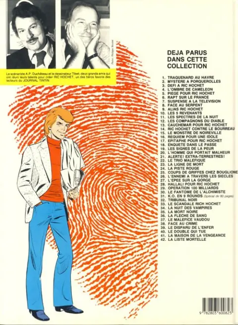 Verso de l'album Ric Hochet Tome 11 Cauchemar pour Ric Hochet