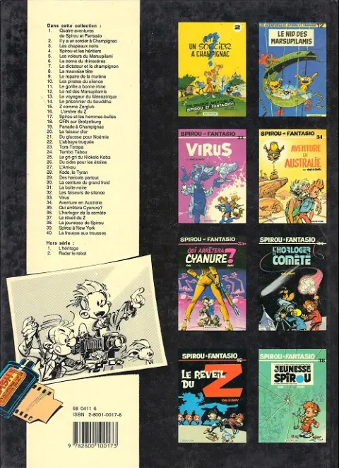 Verso de l'album Spirou et Fantasio Tome 15 Z comme zorglub