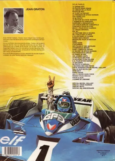 Verso de l'album Michel Vaillant Tome 36 Un pilote a disparu