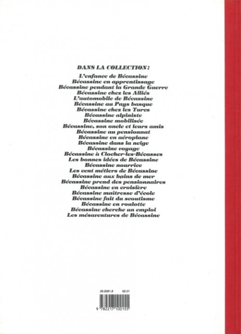 Verso de l'album Bécassine Tome 21 Bécassine à Clocher-les-Bécasses