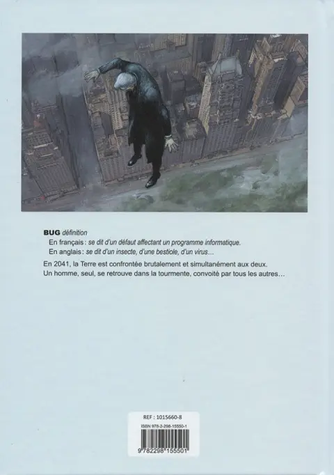 Verso de l'album Bug Livre 1