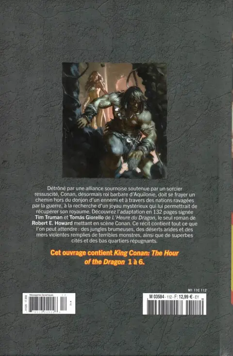 Verso de l'album The Savage Sword of Conan - La Collection Tome 112 L'Heure du Dragon