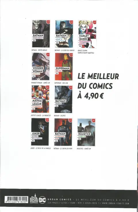 Verso de l'album Le meilleur de DC Comics Tome 9 Batman : Le chevalier noir