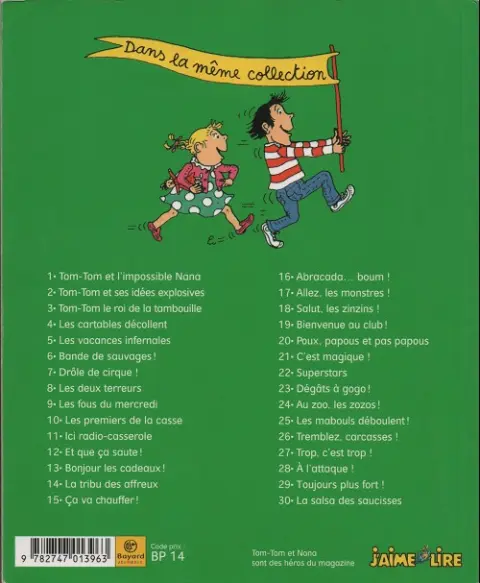 Verso de l'album Tom-Tom et Nana Tome 18 Salut, les zinzins !