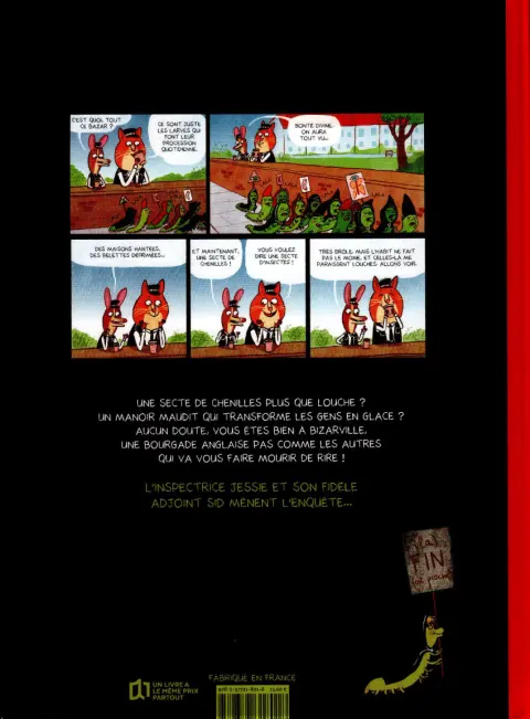 Verso de l'album Bienvenue à Bizarville