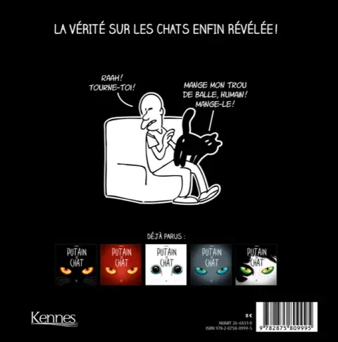 Verso de l'album Putain de chat I