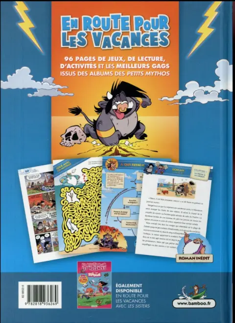 Verso de l'album Les Petits Mythos En route pour les vacances avec les petits mythos