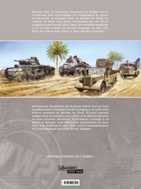 Verso de l'album Afrikakorps Tome 1 Battleaxe