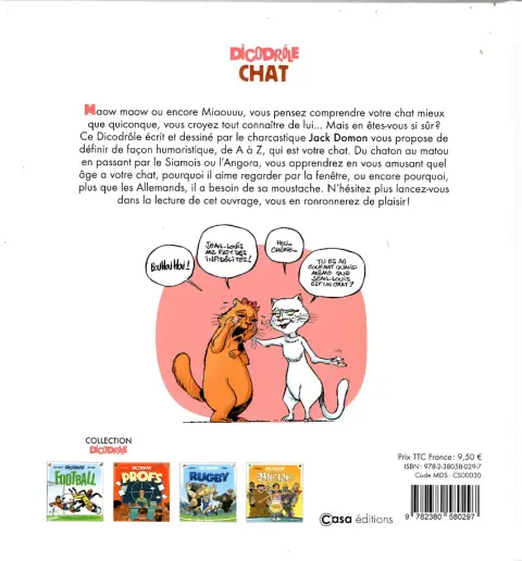 Verso de l'album Dicodrôle Chat