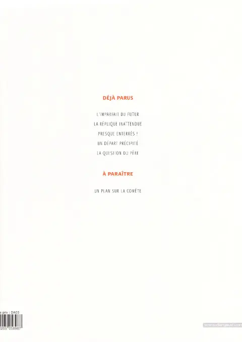 Verso de l'album Une épatante aventure de Jules Tome 1 L'imparfait du futur
