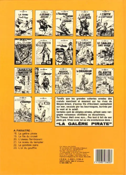Verso de l'album Les Timour Tome 17 L'ombre du Cid