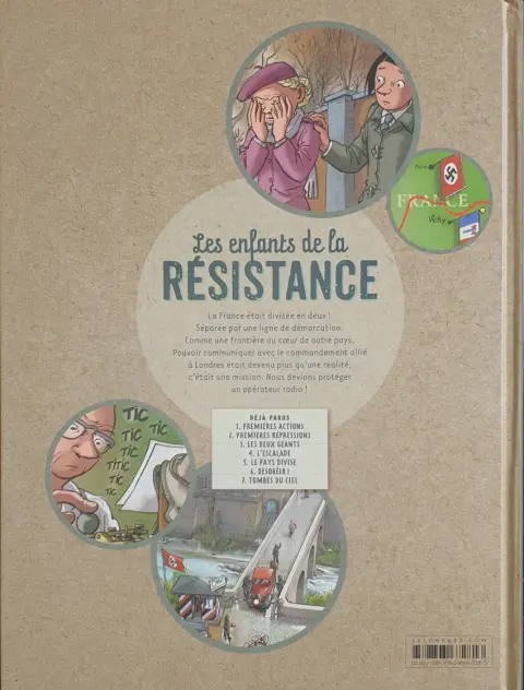 Verso de l'album Les Enfants de la Résistance Tome 5 Le pays divisé
