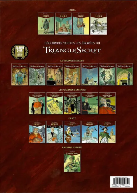 Verso de l'album Le Triangle Secret - I.N.R.I Tome 3 Le tombeau d'orient