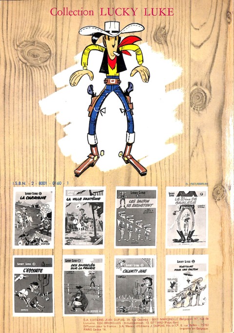 Verso de l'album Lucky Luke Tome 21 Les collines noires