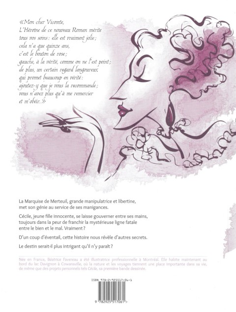 Verso de l'album Cécile