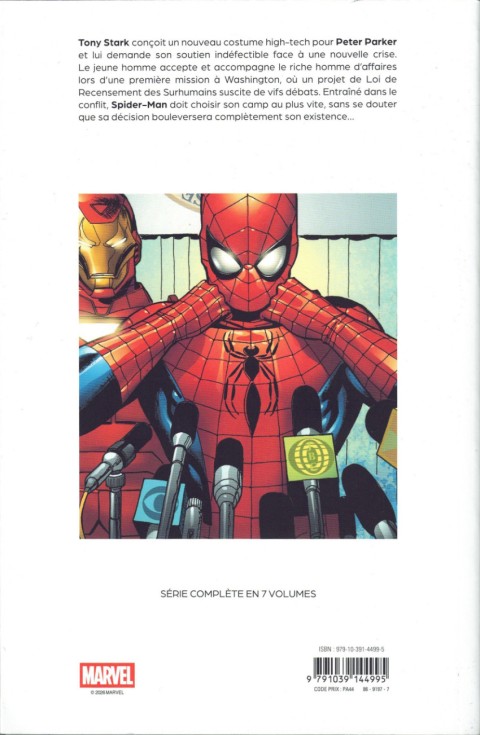 Verso de l'album Spider-Man Tome 6 Conflit Interne