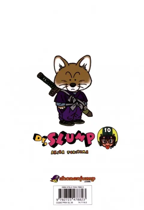 Verso de l'album Dr Slump Ultimate Edition Tome 10