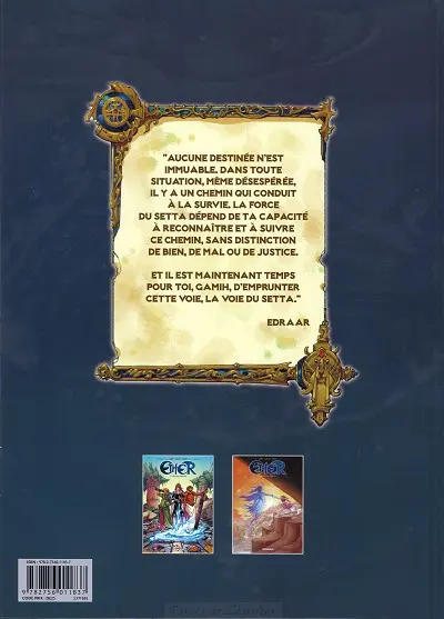 Verso de l'album Ether Tome 2 La voie du Setta - deuxième partie