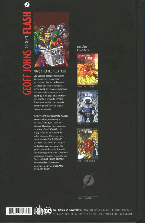 Verso de l'album Flash Tome 3 Entre deux feux