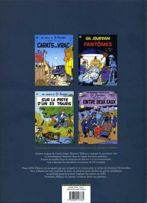 Verso de l'album Gil Jourdan Intégrale Tome 4 L'intégrale 4