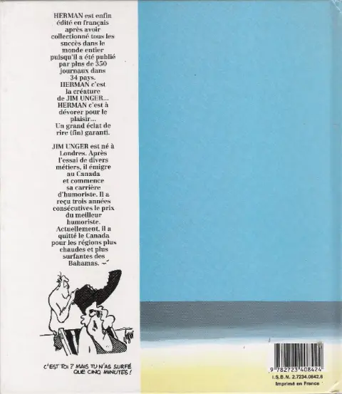 Verso de l'album Herman Tome 1