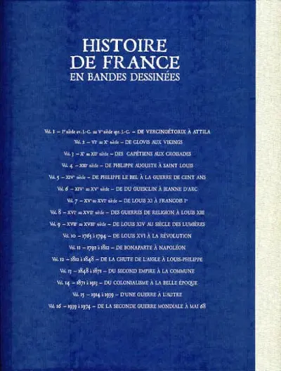 Verso de l'album Histoire de France en Bandes Dessinées Tome 10 De Louis XVI à la révolution