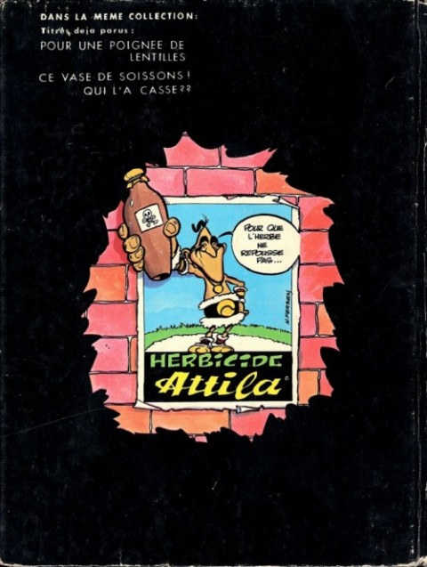 Verso de l'album Histoires du temps jadis en bandes dessinées Tome 3 Attila