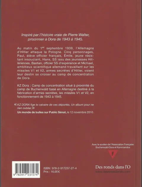 Verso de l'album KZ Dora Tome 2/2