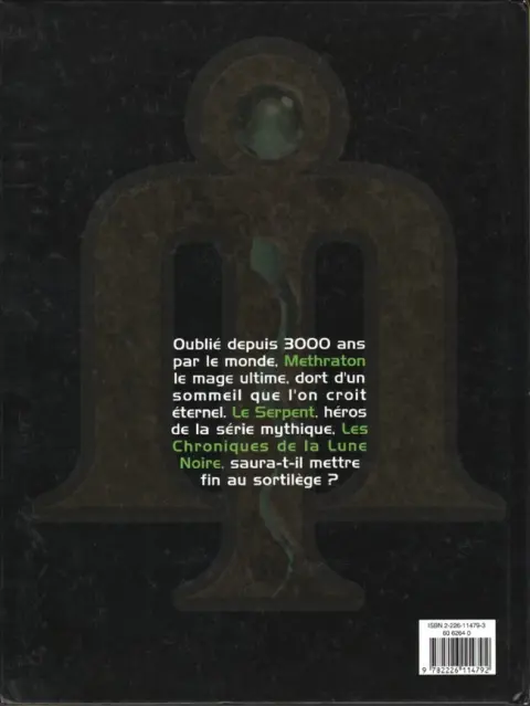 Verso de l'album Methraton Tome 1 Le Serpent