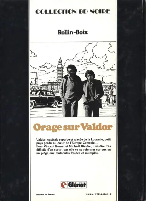 Verso de l'album Orage sur Valdor