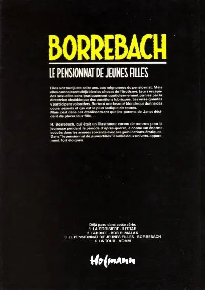 Verso de l'album Le Pensionnat de jeunes filles