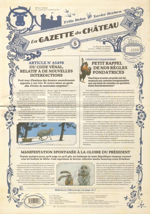 Couverture de l'album La Gazette du Château N° 5