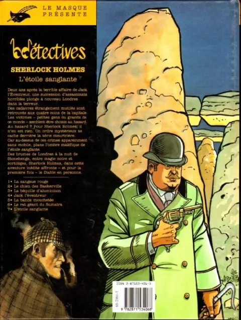 Verso de l'album Sherlock Holmes Tome 7 L'étoile sanglante