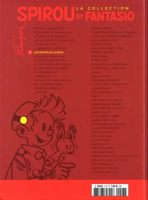 Verso de l'album Spirou et Fantasio La collection Tome 7 Les pirates du silence
