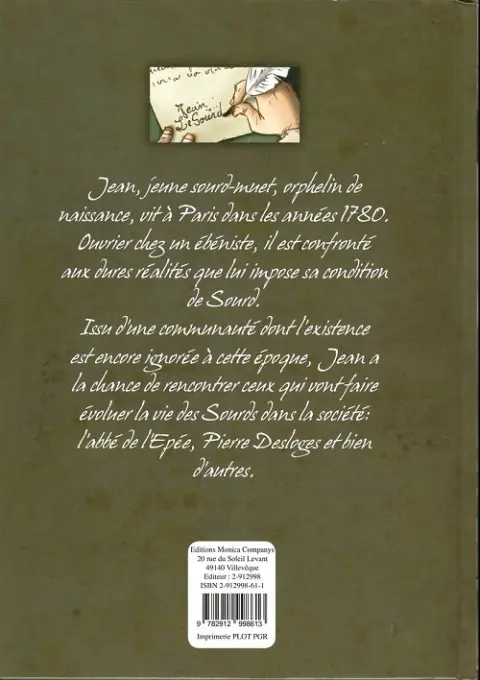 Verso de l'album Les Témoins silencieux Tome 1 Jean Le Sourd