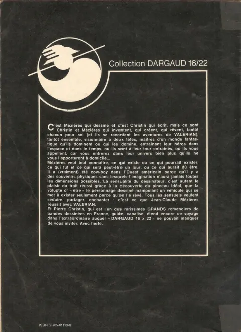 Verso de l'album Valérian Tome 2 La cité des eaux mouvantes