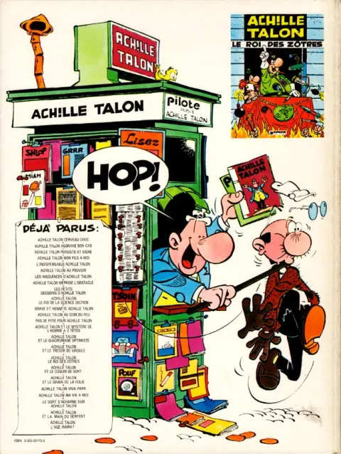 Verso de l'album Achille Talon Tome 1 Les idées d'Achille Talon cerveau-choc !