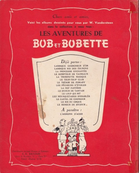 Verso de l'album Bob et Bobette Tome 2 La princesse enchantée