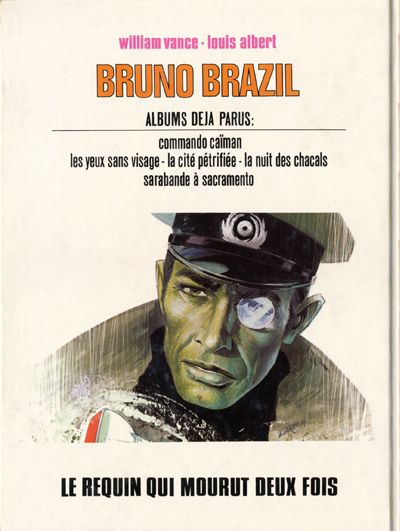 Verso de l'album Bruno Brazil Tome 1 Le requin qui mourut deux fois