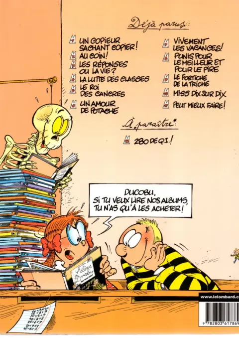 Verso de l'album L'Élève Ducobu Tome 2 Au coin !
