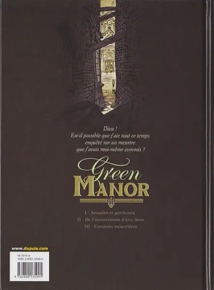 Verso de l'album Green Manor Tome 1 Assassins et gentlemen