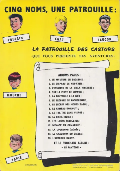 Verso de l'album La Patrouille des Castors Tome 4 Sur la Piste de Mowgli