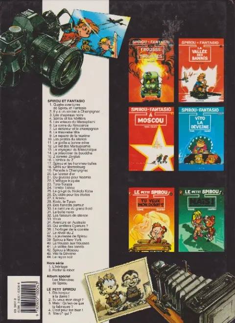 Verso de l'album Spirou et Fantasio Tome 2 Il y a un sorcier à Champignac