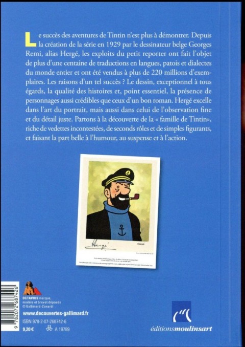 Verso de l'album Hergé - Tintin & compagnie