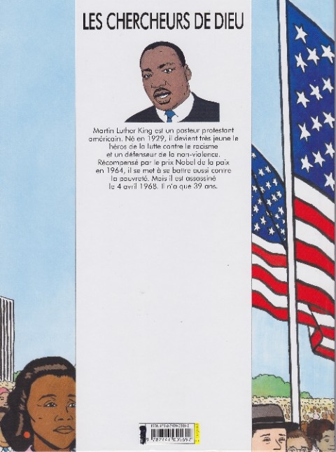 Verso de l'album Les Chercheurs de Dieu Tome 14 Martin Luther King