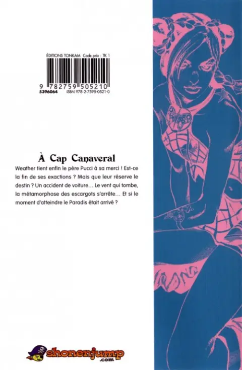 Verso de l'album Jojo's Bizarre Adventure - Stone Ocean 16 A Cap Canaveral