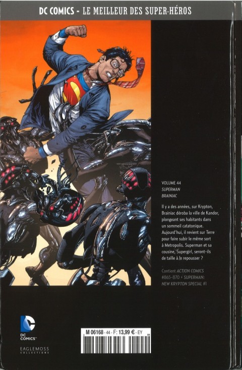 Verso de l'album DC Comics - Le Meilleur des Super-Héros Volume 44 Superman - Brainiac