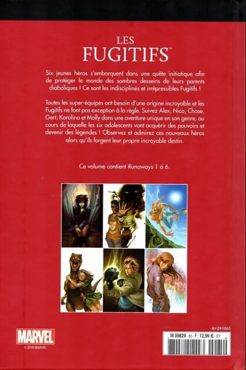 Verso de l'album Le meilleur des Super-Héros Marvel Tome 65 Les fugitifs