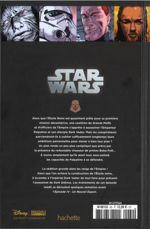 Verso de l'album Star Wars - Légendes - La Collection Tome 60 Le Coté Obscur - XI. Dark Vador - Trahison